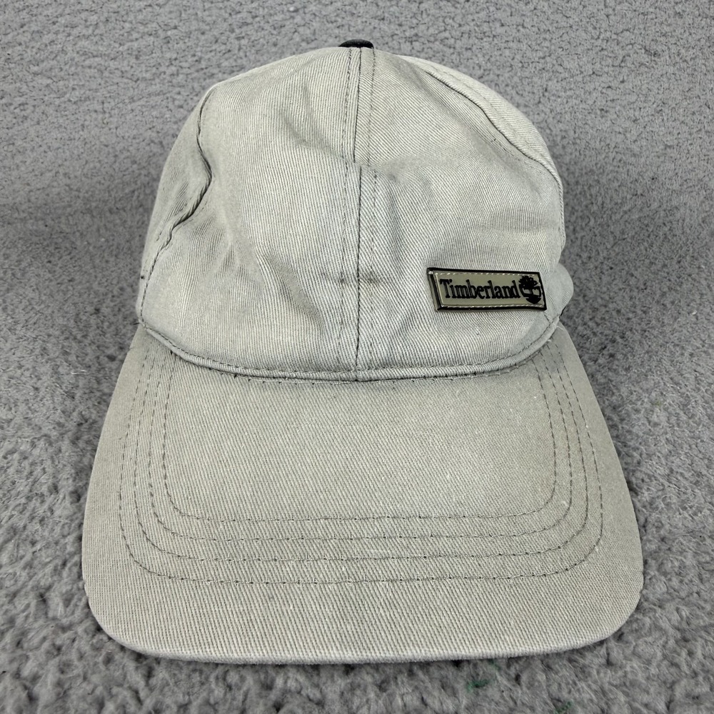 Timberland Twill Cap Unisex One Size Strapback Gray Casual Outdoor Logo Workwear